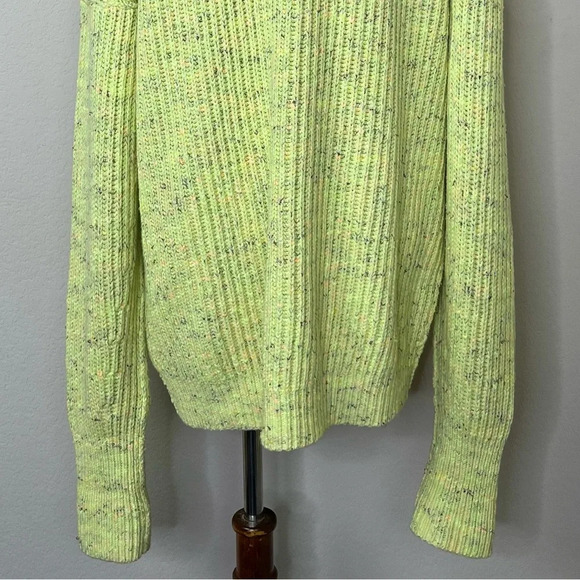 Free People Leo Tunic Cowl-Neck Yellow Confetti Knit Sweater - Picture 13 of 16